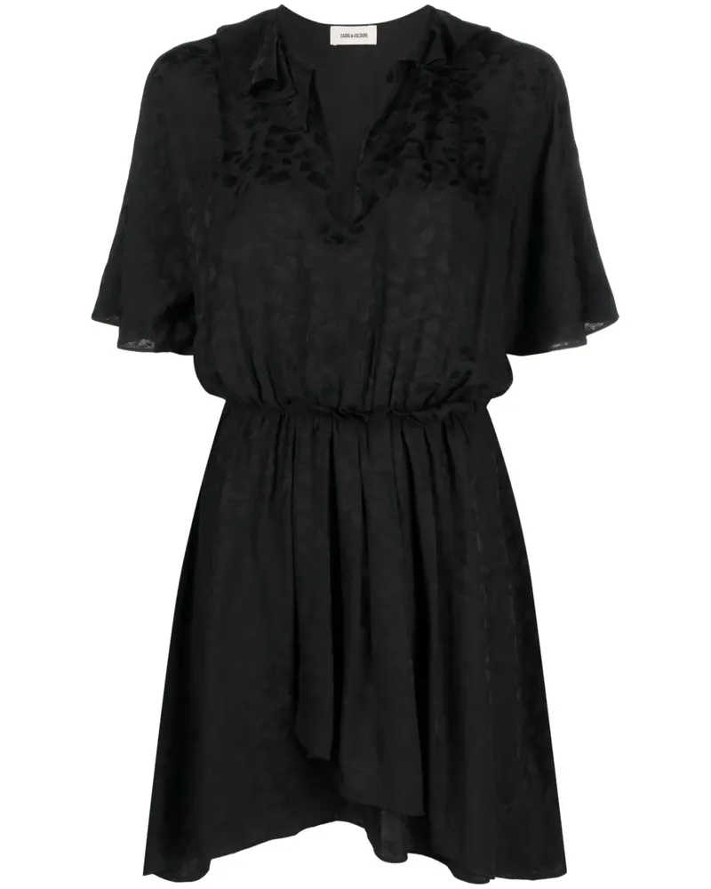 Zadig & Voltaire Minikleid mit V-Ausschnitt - Schwarz Schwarz
