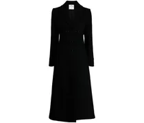 single-breasted A-line coat