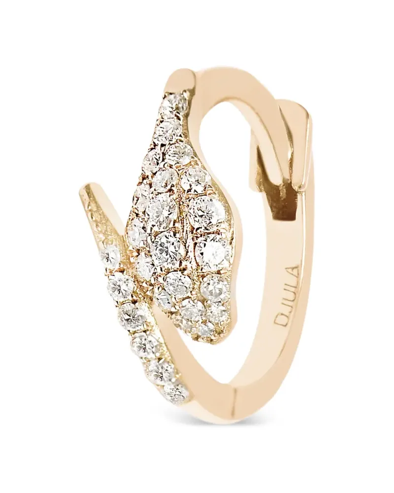 DJULA Snake diamond hoop earring - Gold Gold