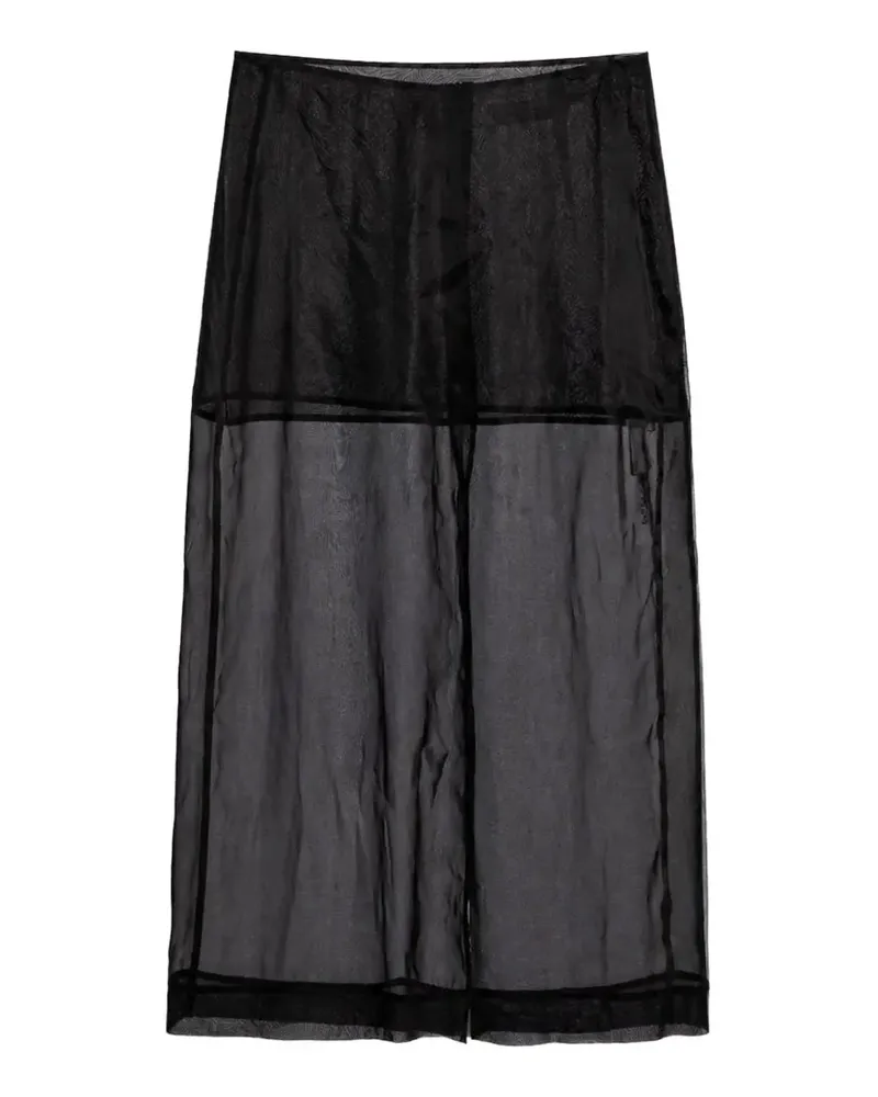FRANKIE Shop Peri Midirock mit transparenten Einsätzen - Schwarz Schwarz
