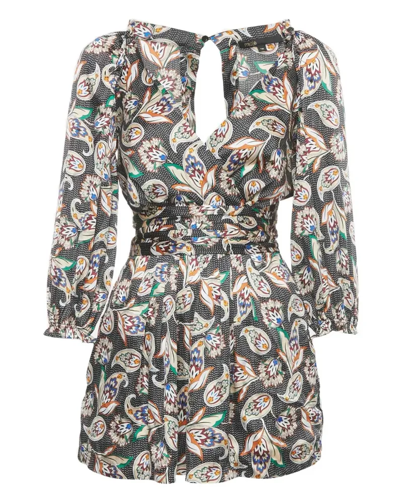 Maje Playsuit mit Paisleymuster - Schwarz Schwarz