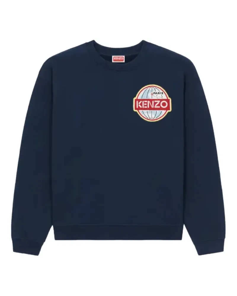 Kenzo logo-patch sweatshirt - Blau Blau