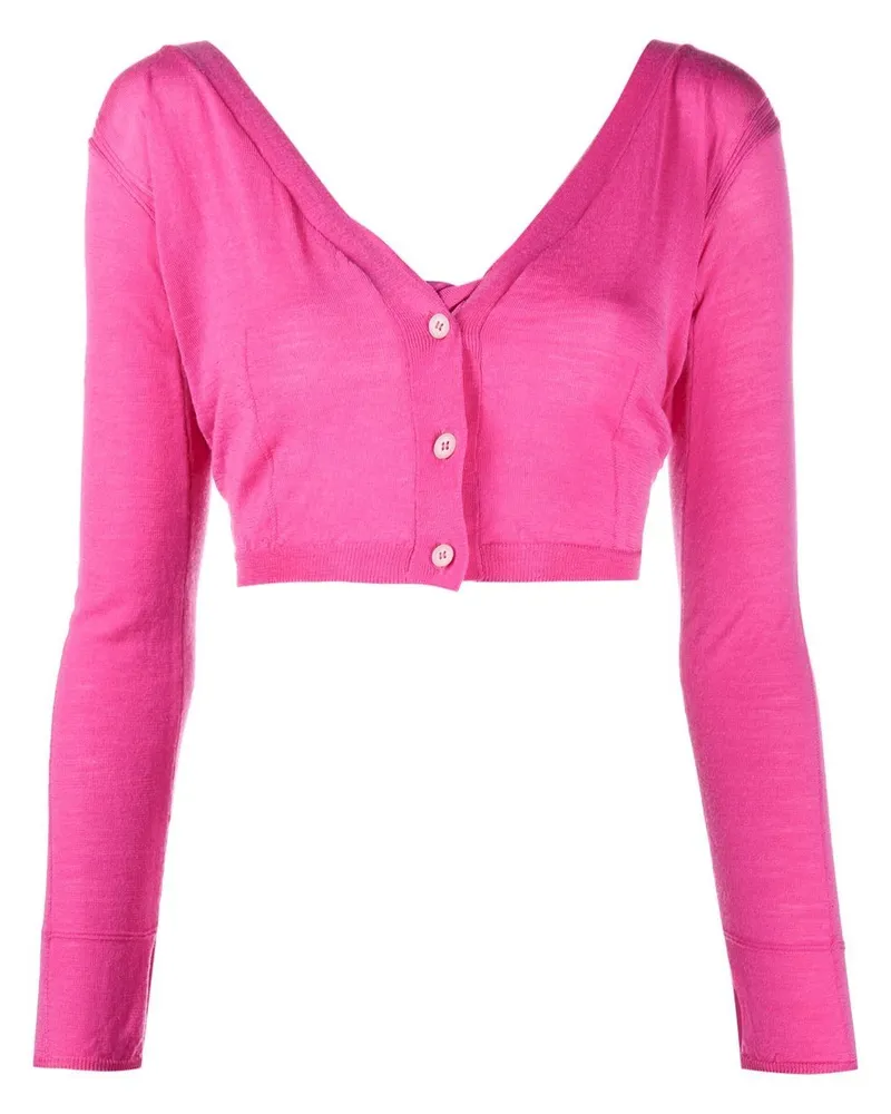 Jacquemus Cropped-Cardigan - Rosa Rosa