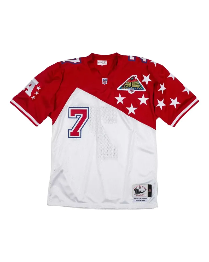 Mitchell & Ness 1995 John Elway AFC Pro Bowl Authentic Player "White/Red" Trikot - Weiß Weiß