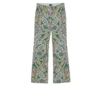 Jeans mit Paisley-Print - Grün