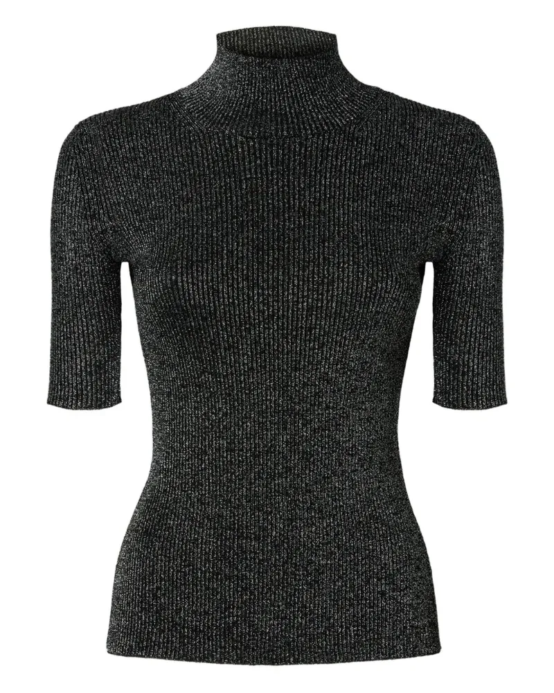 Missoni Geripptes Top im Metallic-Look - Schwarz Schwarz