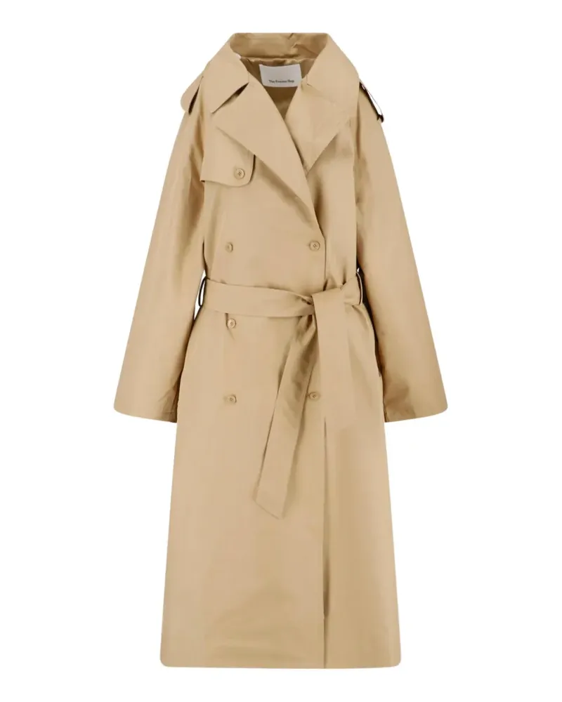 FRANKIE Shop Riva double-breasted trench coat - Nude Nude