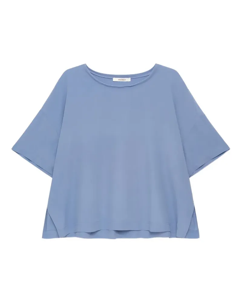 Maliparmi fluid crepe boat-neck T-shirt - Blau Blau