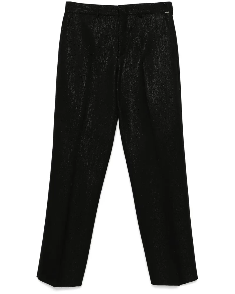 Fendi Hose aus Lamé - Schwarz Schwarz