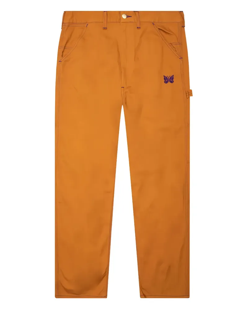 NEEDLES x Smith Twill-Hose mit Schmetterlingsstickerei - Orange Orange