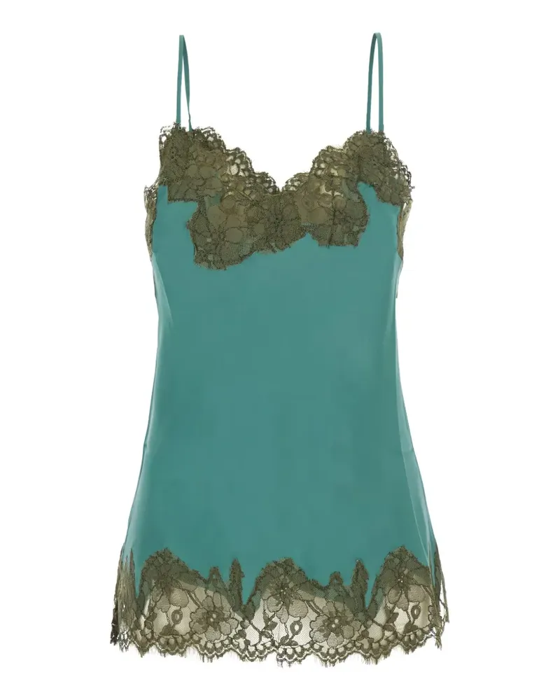 Gold Hawk Clothing Marilyn Bias Oberteil mit Spitzenbesatz - Blau Blau