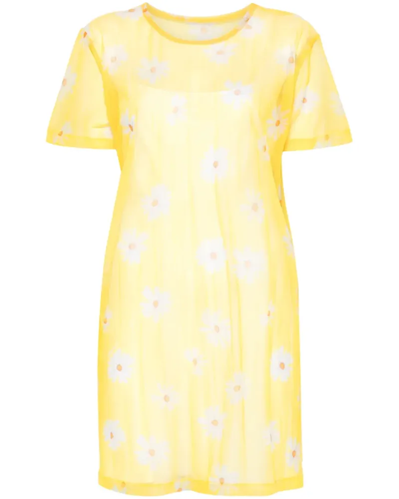 Moschino Minikleid mit Print - Gelb Gelb