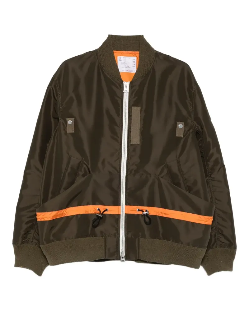 Sacai Bomberjacke mit Kordelzug - Grün Grün