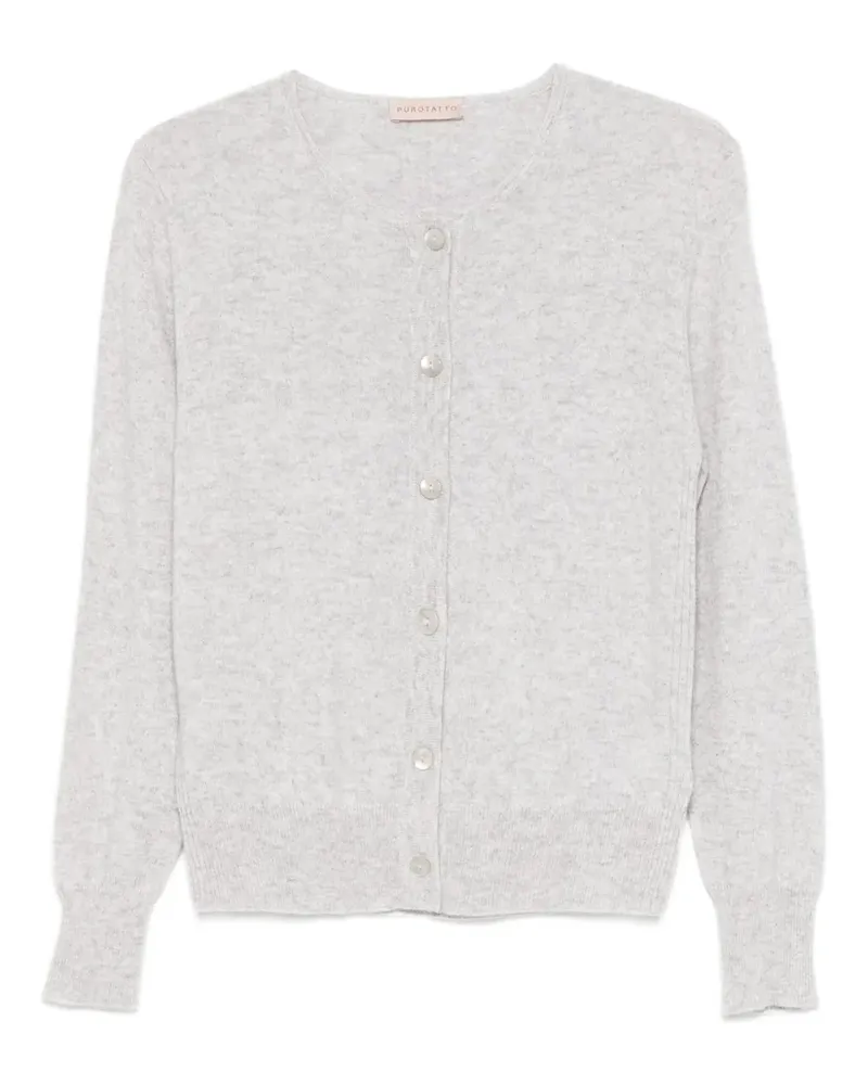 Purotatto Geknöpfter Cardigan - Grau Grau