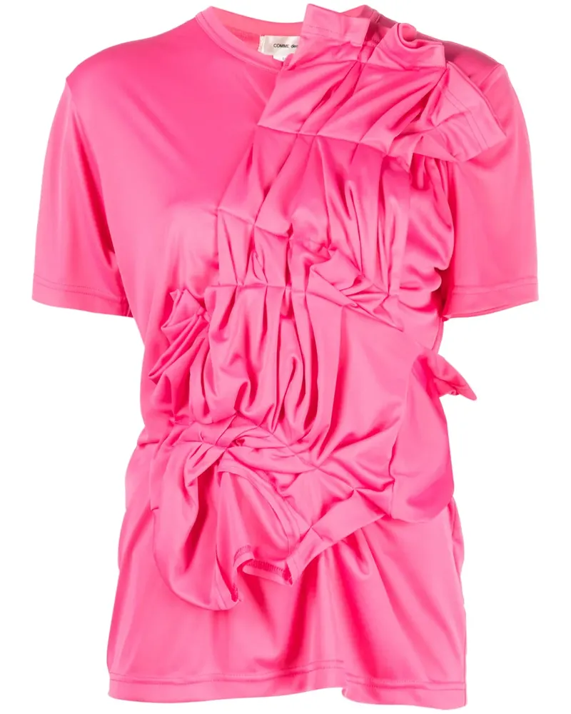 Comme des Garçons T-Shirt mit Rüschendetail - Rosa Rosa
