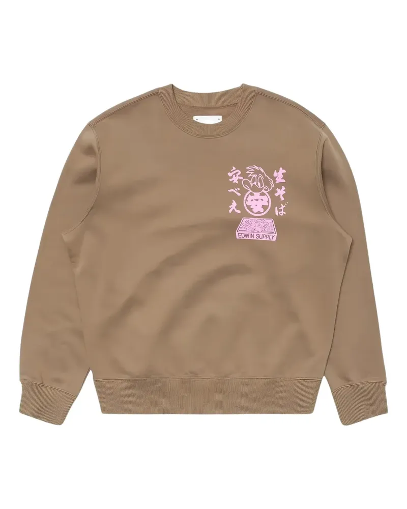 Edwin Jeans Soba Yasube Pullover mit Grafik-Print - Braun Braun