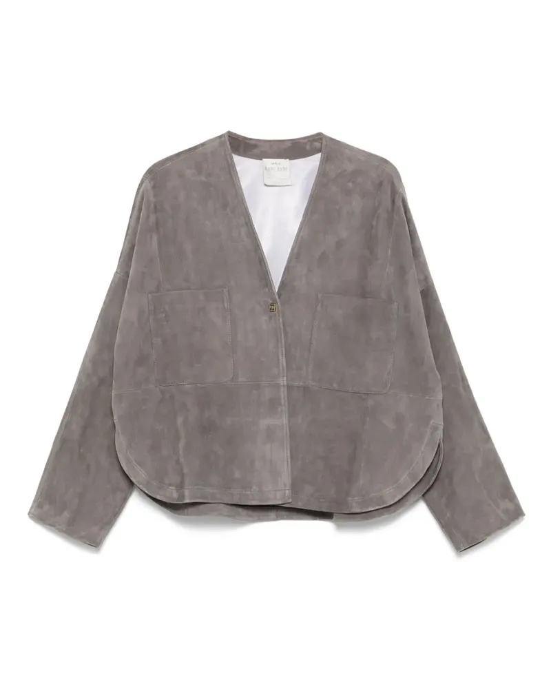 forte_forte Jacke aus Wildleder - Grau Grau