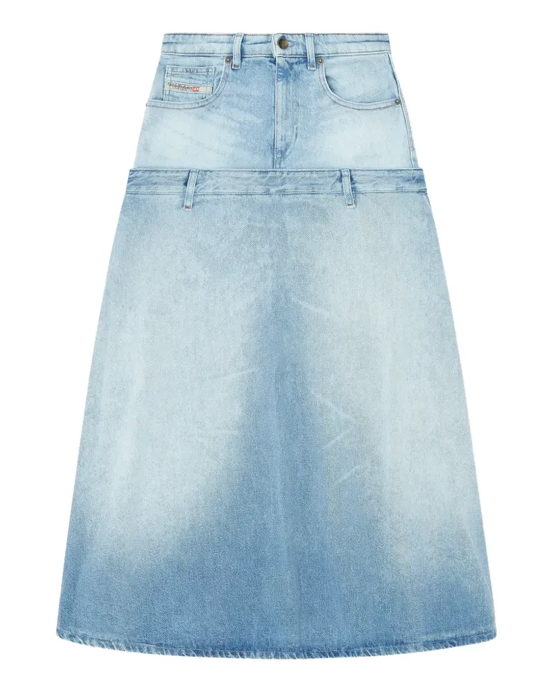 Diesel layered-effect flared skirt - Blau Blau