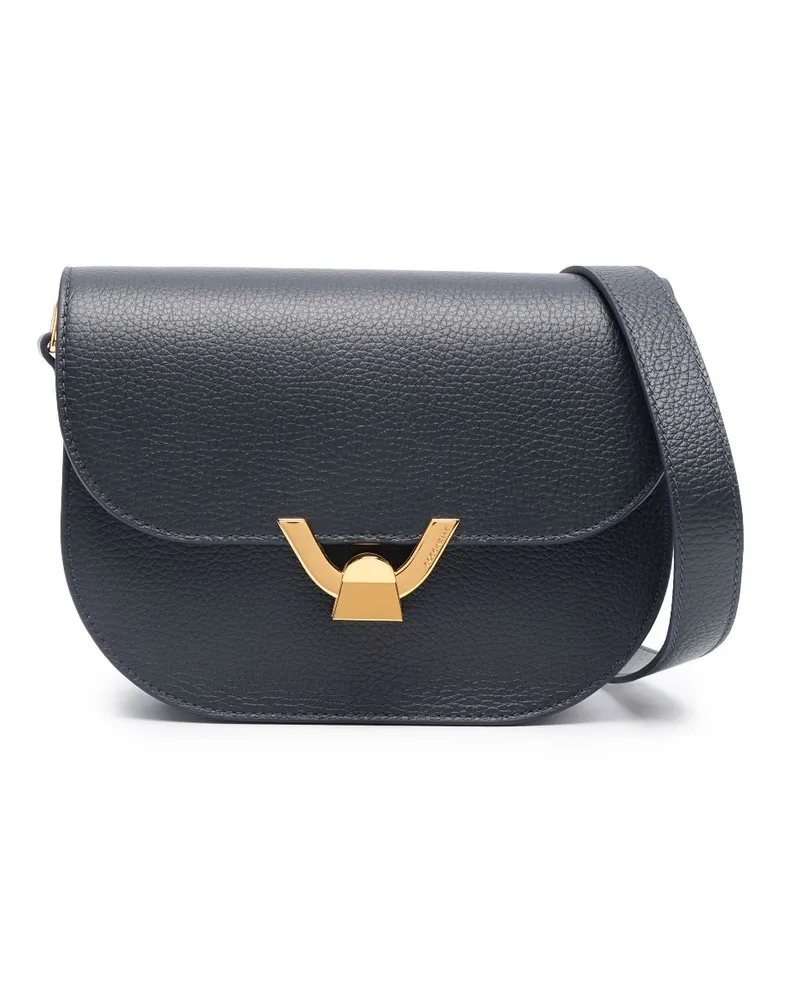 Coccinelle Dew Schultertasche aus Leder - Blau Blau