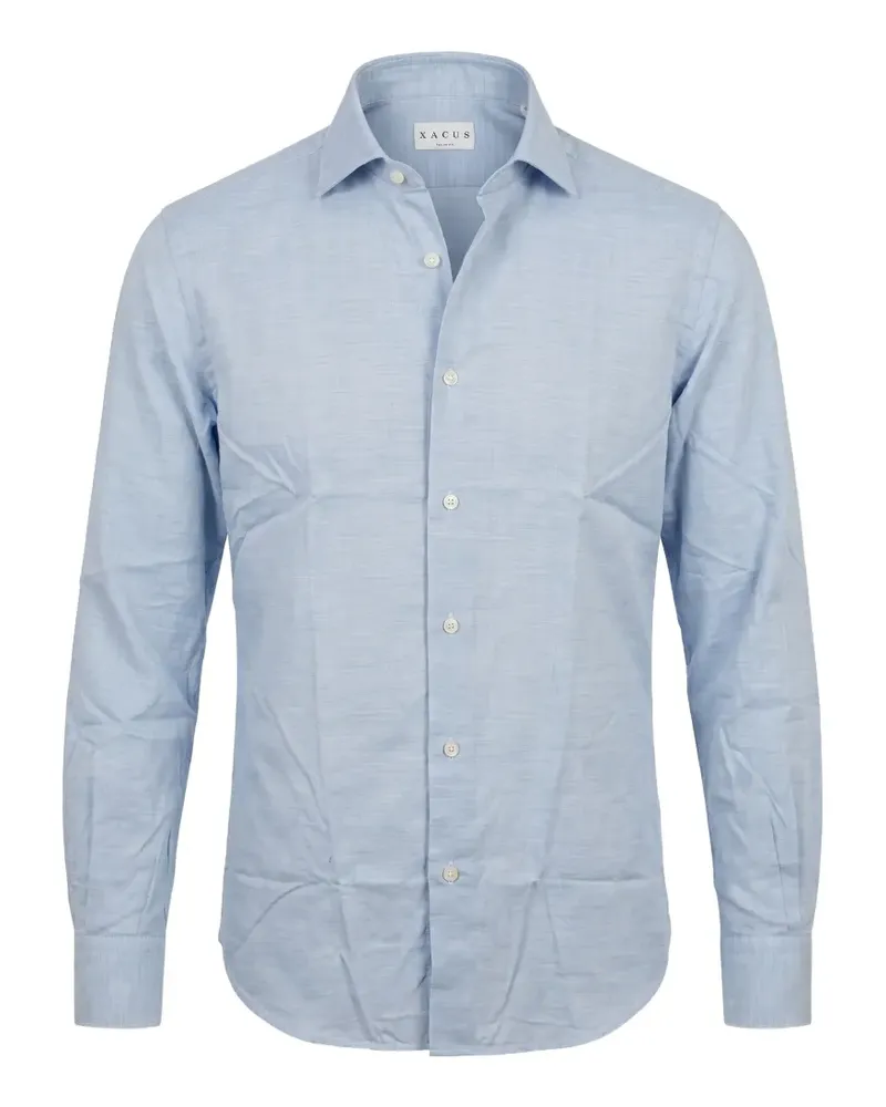 XACUS spread-collar long-sleeve shirt - Blau Blau