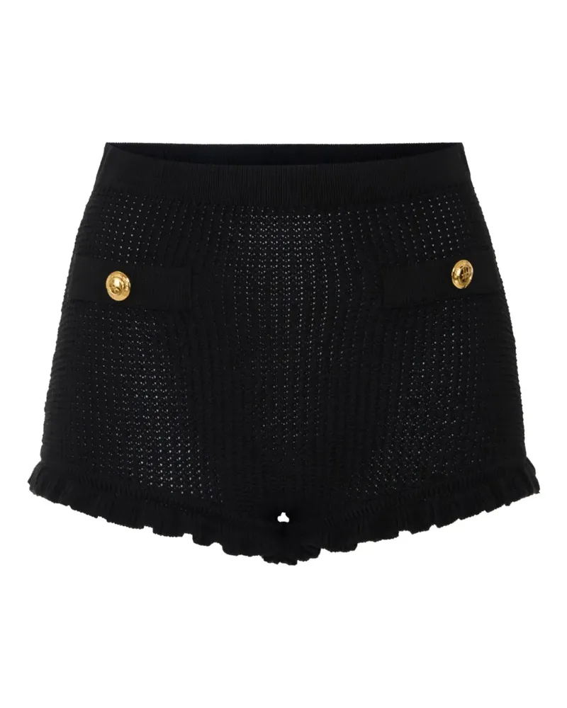 Elisabetta Franchi Shorts mit Knopfdetail - Schwarz Schwarz