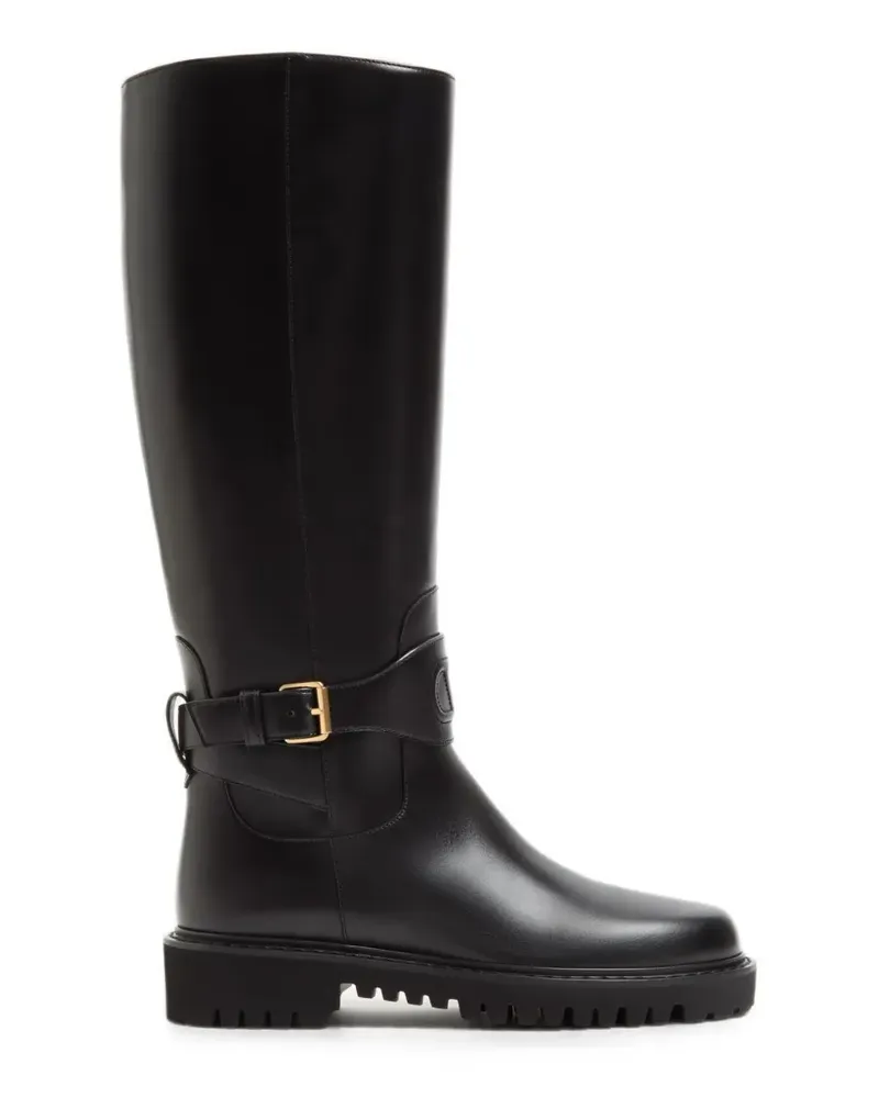 Valentino Garavani VLogo Signature Stiefel mit Schnalle - Schwarz Schwarz