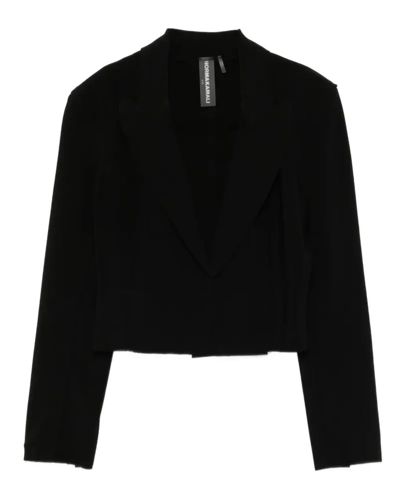Norma Kamali v-neck cropped jacket - Schwarz Schwarz