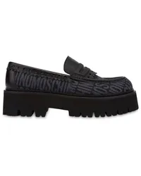 Moschino Chunky Loafer mit Logo-Jacquard Schwarz