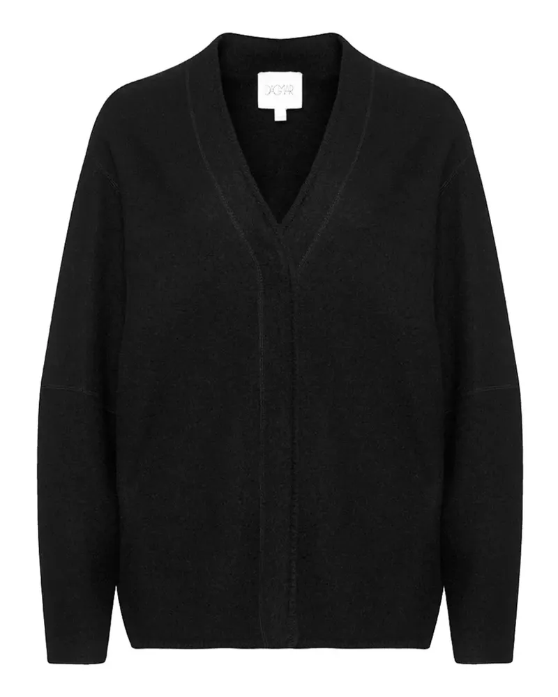 House of Dagmar Cardigan aus Merinowolle - Schwarz Schwarz