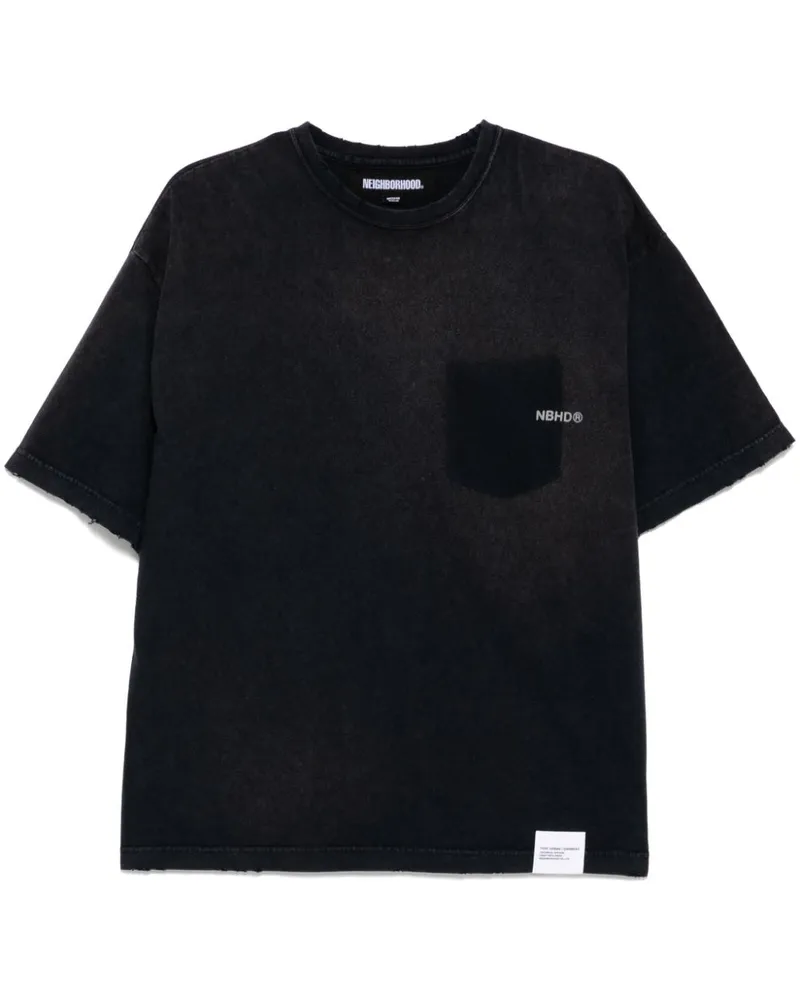 Neighborhood T-Shirt mit Logo-Print - Schwarz Schwarz