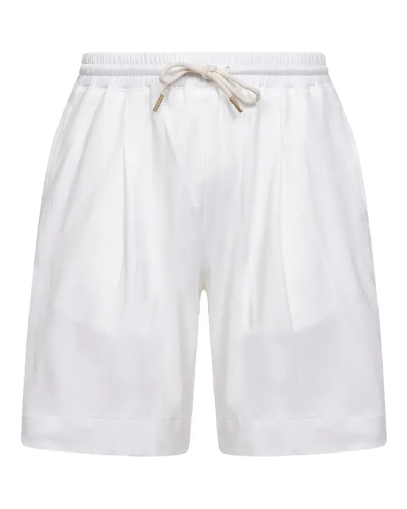 D4.0 Shorts mit Kordelzug - Weiß Weiß