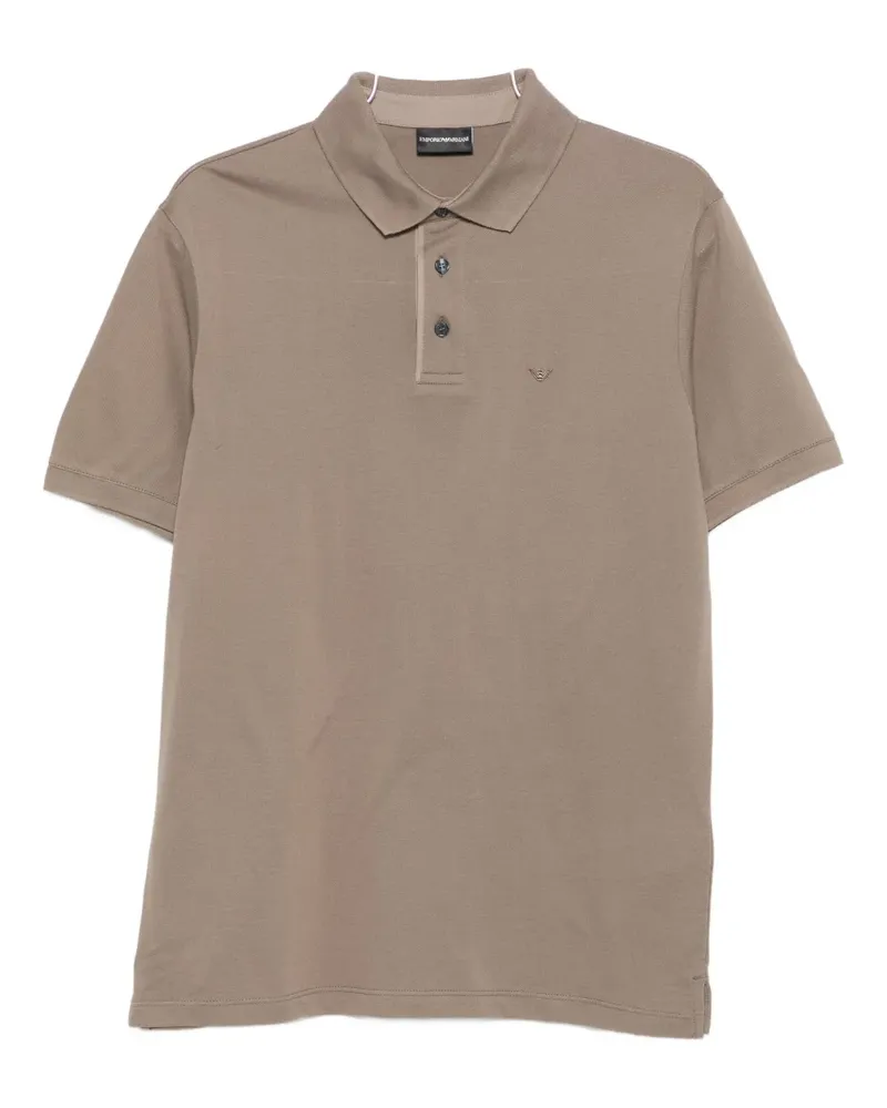 Emporio Armani eagle-logo polo shirt - Nude Nude