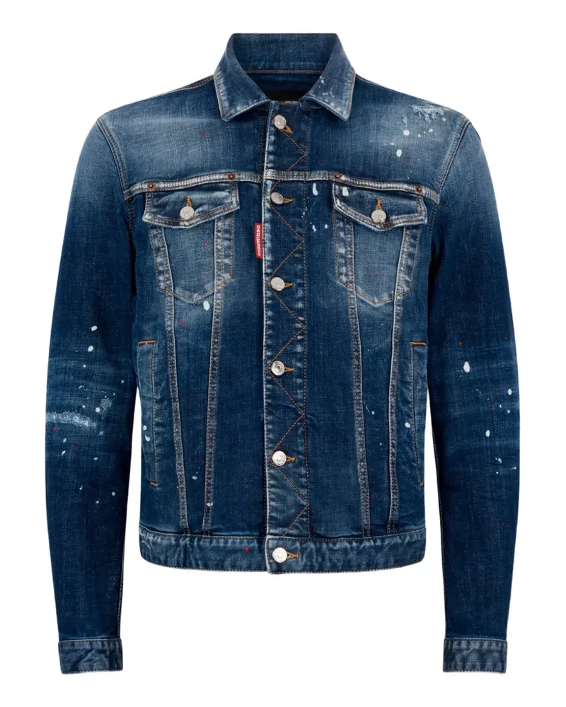 Dsquared2 Geknöpfte Jeansjacke - Blau Blau