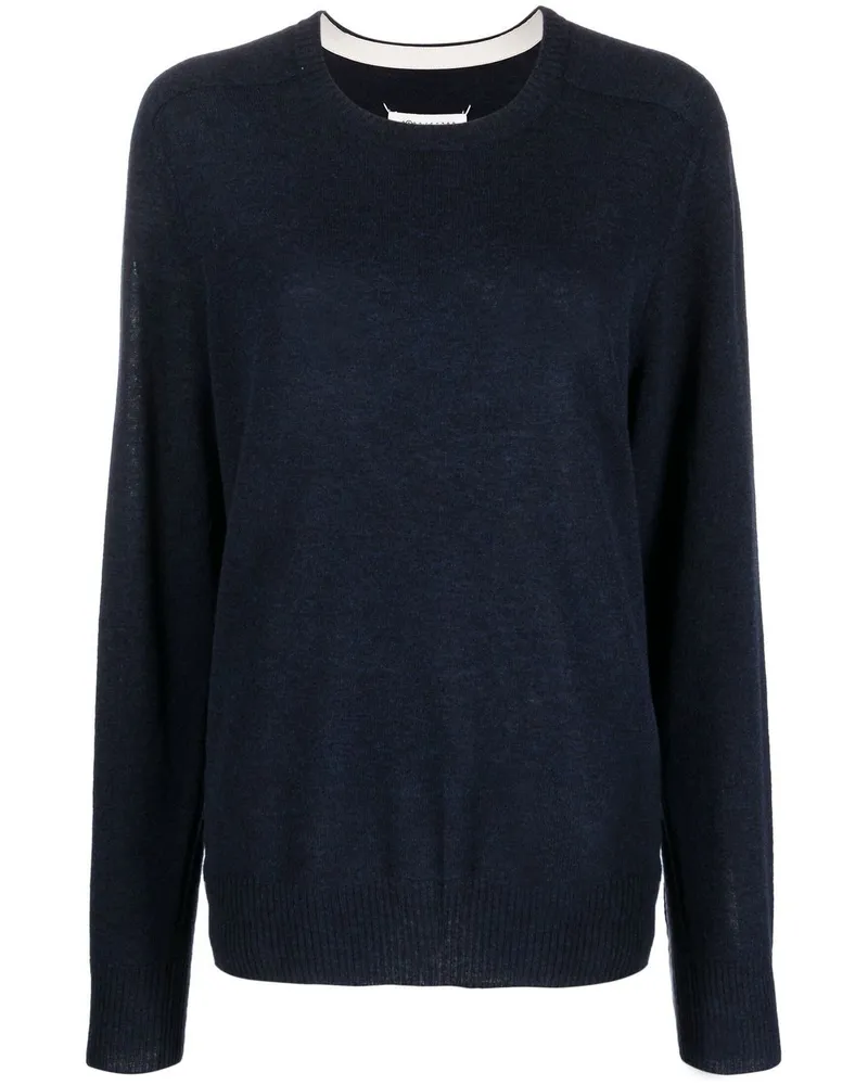 Maison Margiela Pullover mit rundem Ausschnitt - Blau Blau