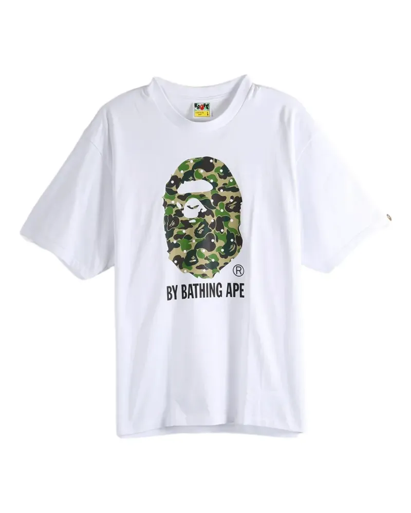 BAPE ABC camouflage-print T-shirt - Weiß Weiß