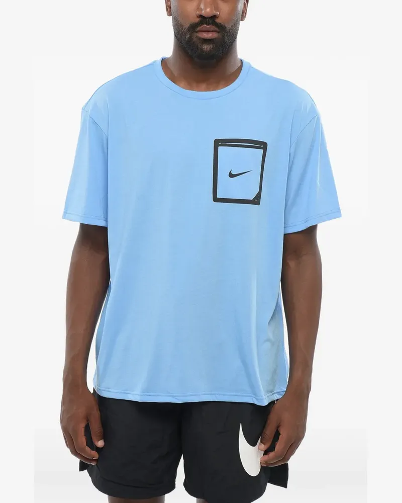 Nike T-Shirt mit Brusttasche - Blau Blau