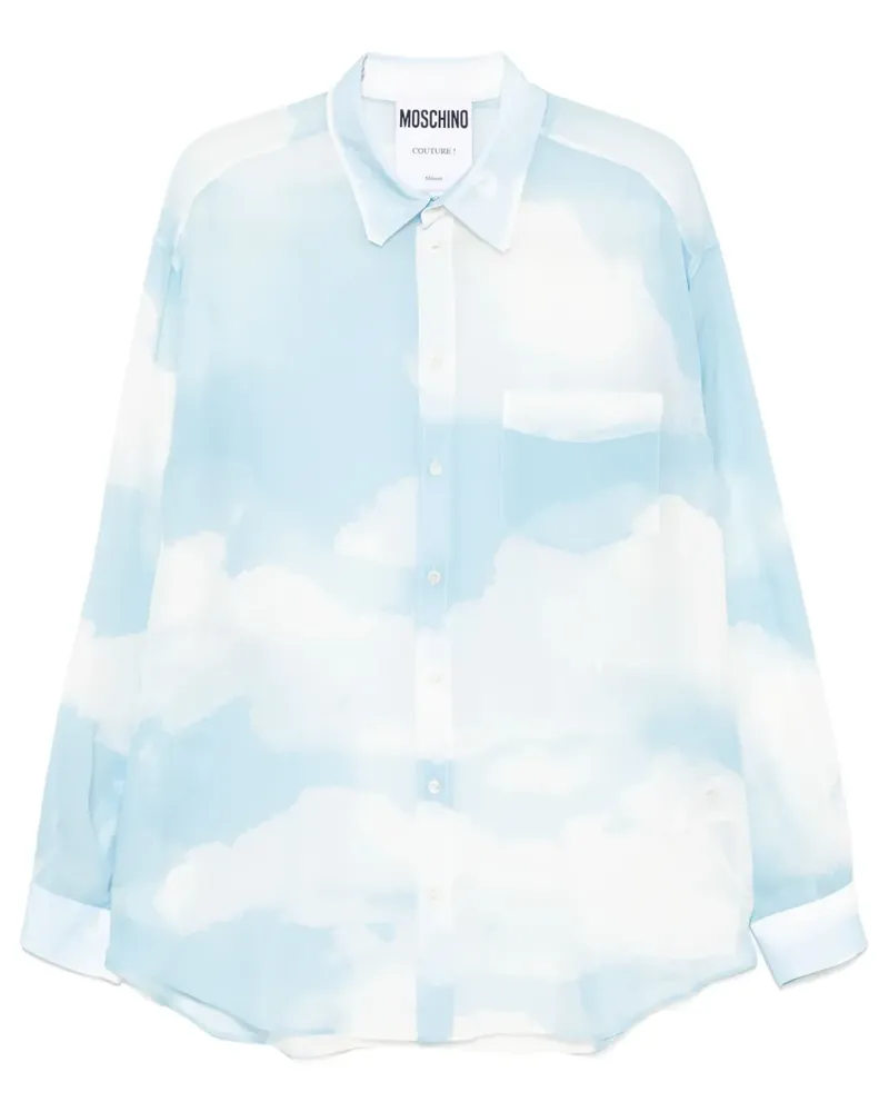 Moschino Hemd mit grafischem Print - Blau Blau