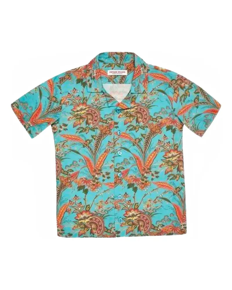 Orlebar Brown Pedro lotus-print shirt - Blau Blau