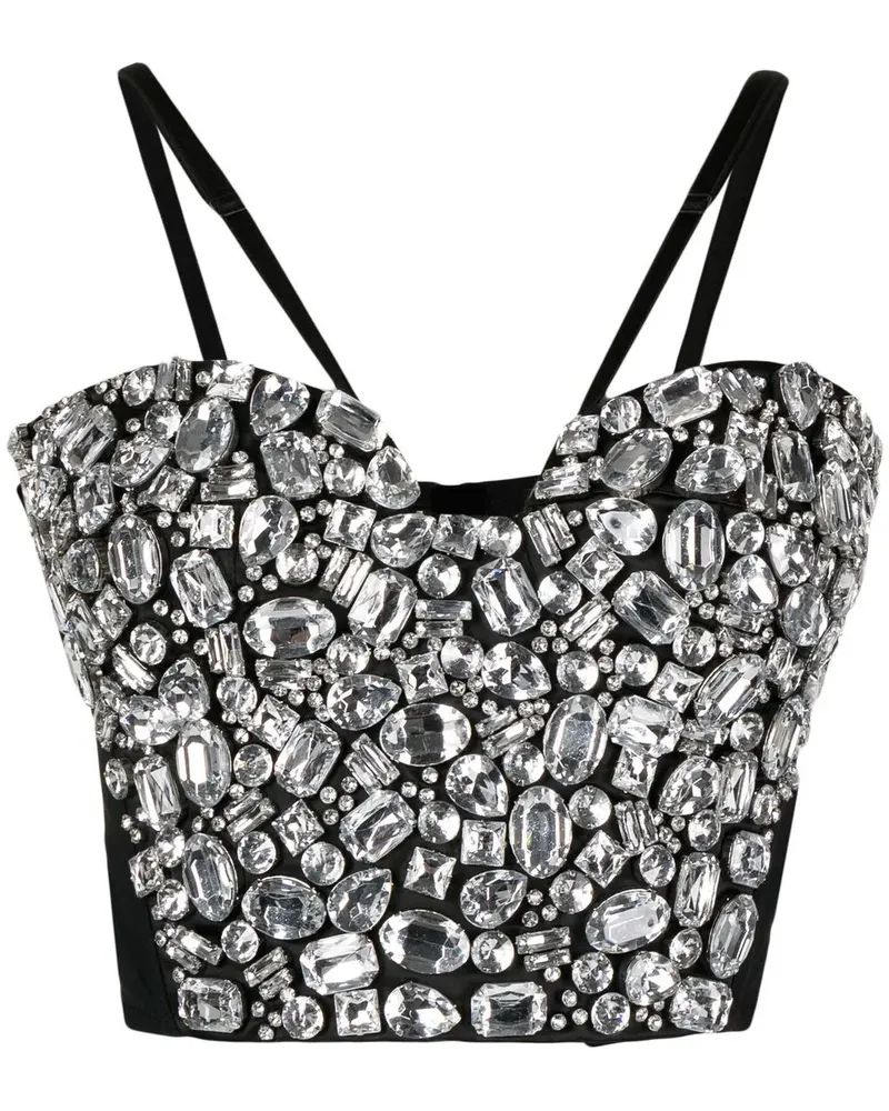 Dolce & Gabbana Korsett-Top mit Strassverzierung - Schwarz Schwarz