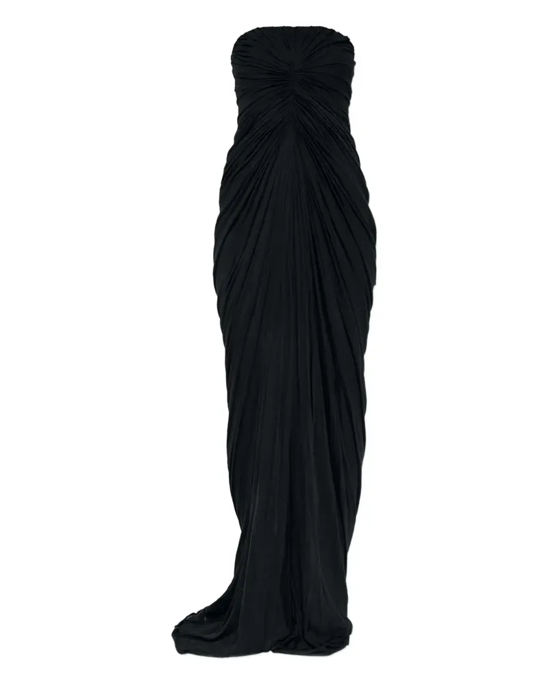 Rick Owens Drapiertes Maxikleid - Schwarz Schwarz