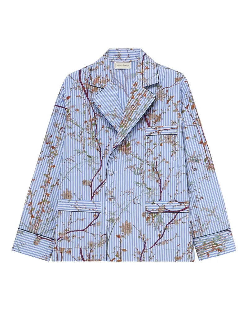 Pierre-Louis Mascia Gestreifte KAMI Jacke - Blau Blau