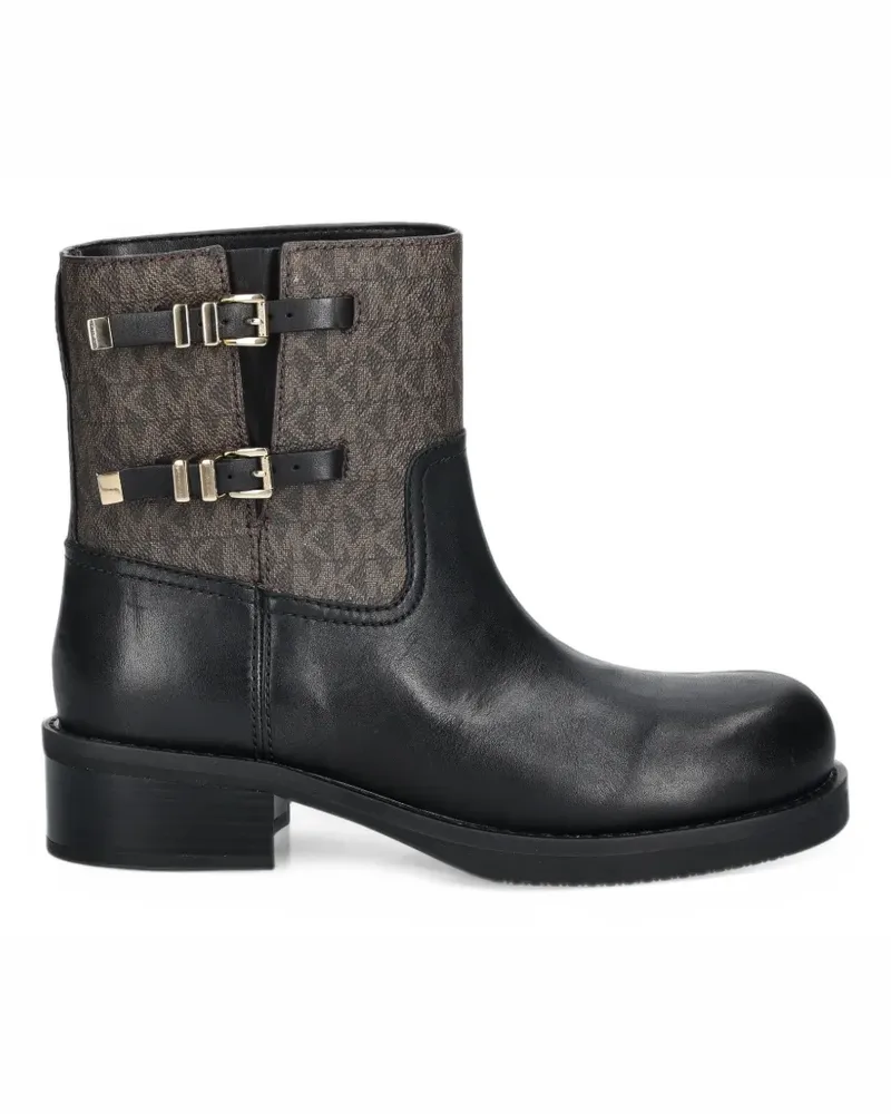 Michael Kors Darrington leather and Signature logo ankle boots - Schwarz Schwarz