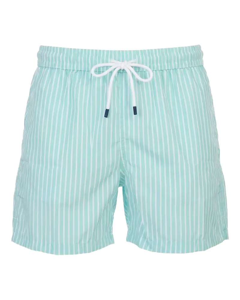 Fedeli drawstring-detail striped swim shorts - Blau Blau