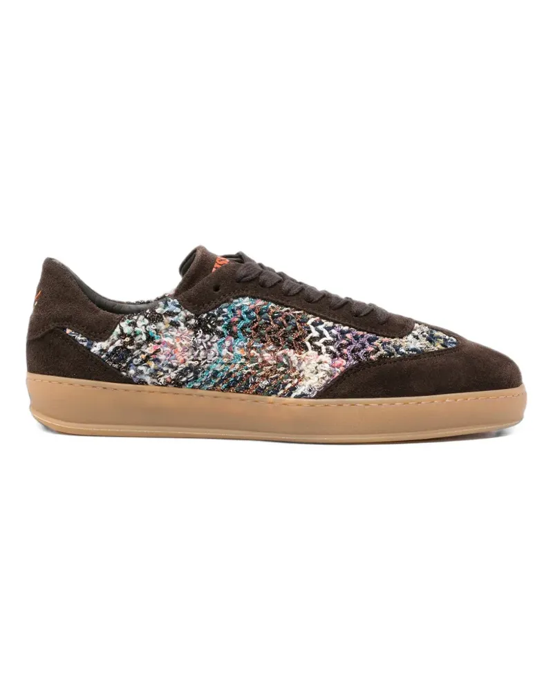 Missoni Alice Sneakers mit Zickzackstrick und Einsätzen - Braun Braun