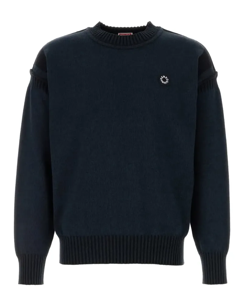 Kenzo logo-embroidered jumper - Blau Blau