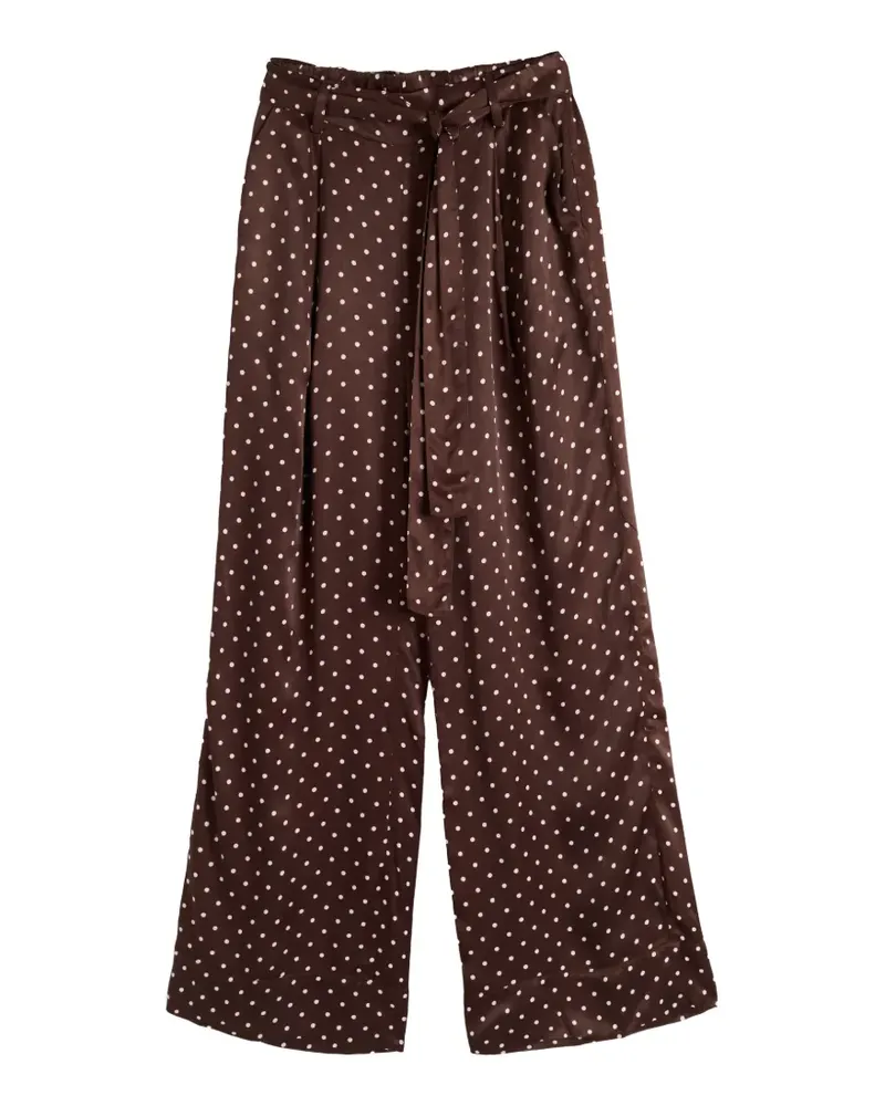 Chinti & Parker Hose mit Polka Dots - Braun Braun