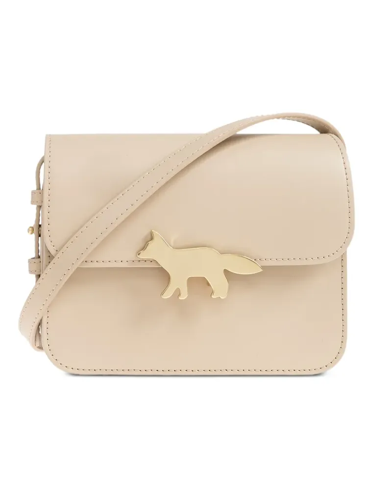 Kitsuné Edie fox-plaque shoulder bag - Nude Nude