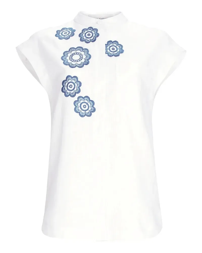 Silvia Tcherassi Adele floral-embroidery shirt - Weiß Weiß