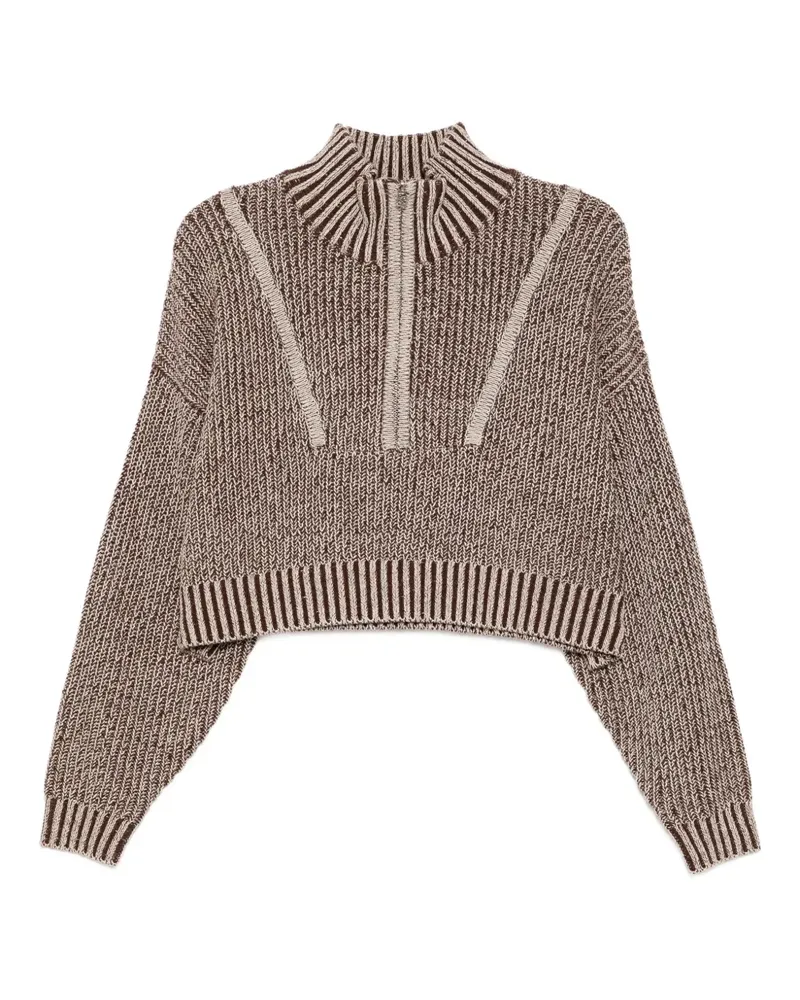 STAUD Hampton Cropped-Top - Gold Gold