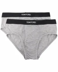 Tom Ford 2er-Set Slips mit Logo-Bund Grau